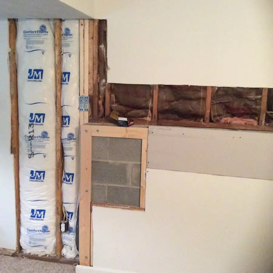 Wall insulation replacement during Contents Cleaning & Restoration in Hazel Park